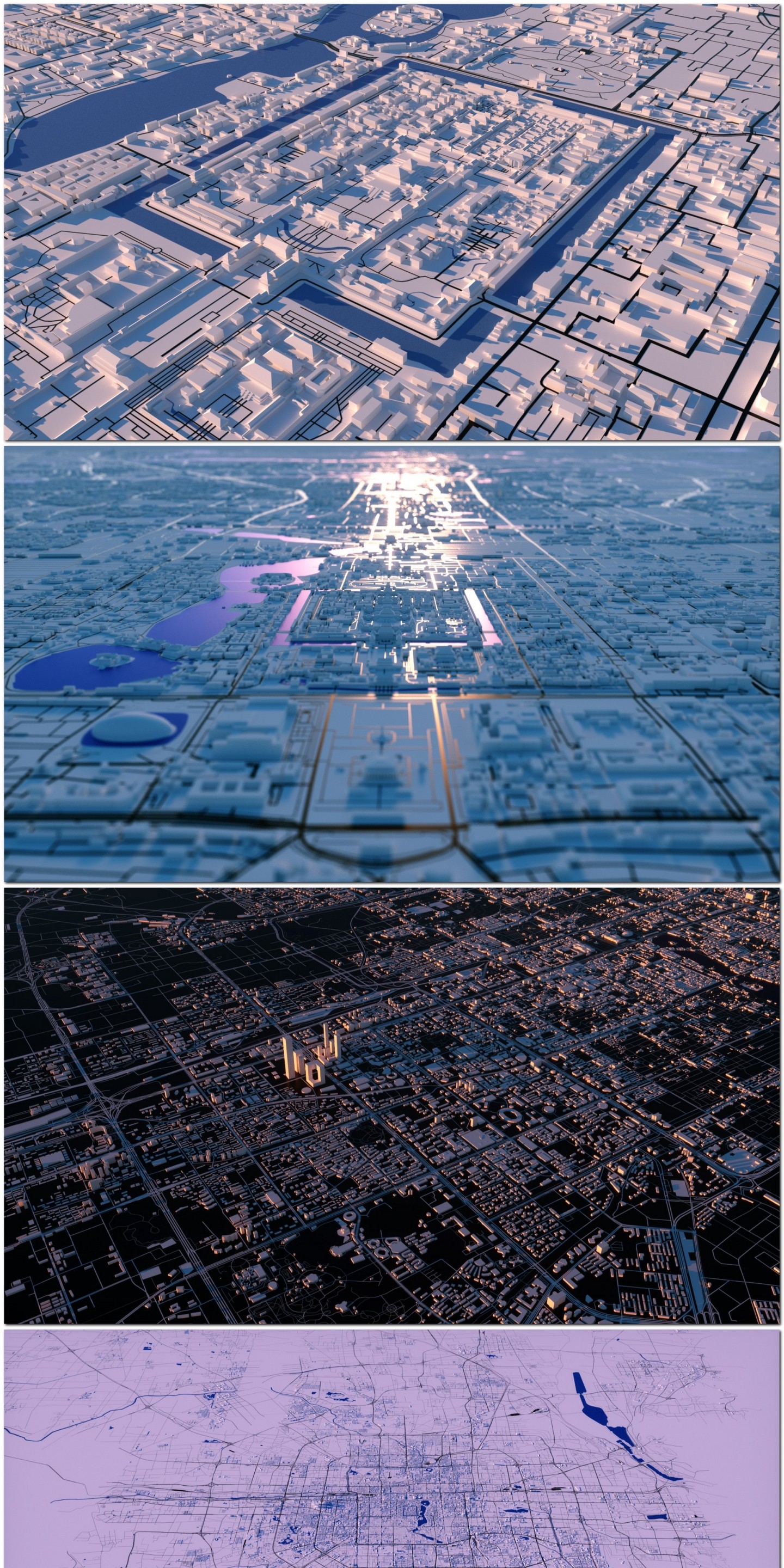 北京市区大兴机场三维立体可视化地图模型