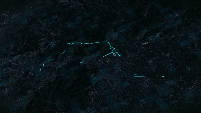 江苏南通地球俯冲穿梭展示三维地图