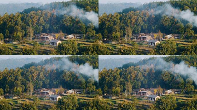 风景炊烟4k素材