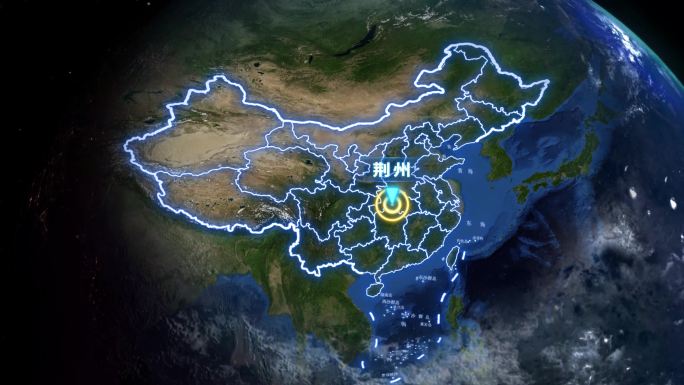 荆州市地球定位俯冲地图