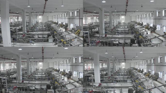 4K纺织厂印染厂染布航拍