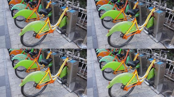 4K城市公共自行车