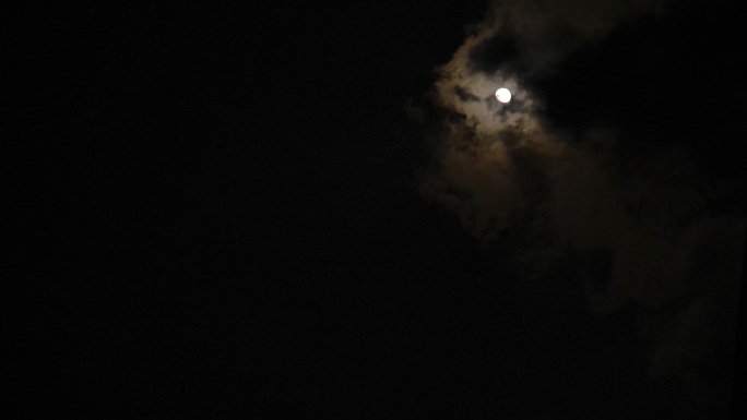 黑夜月亮高挂