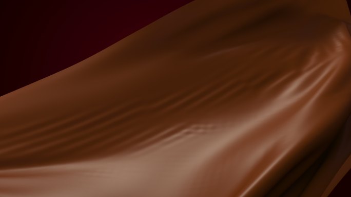 循环流动的巧克力色布料背景3D渲染