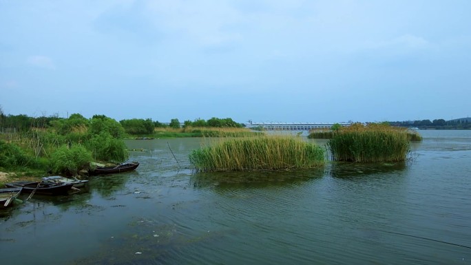 淮河黄昏夕照