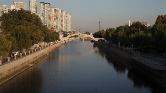 北京通惠河及其沿岸风景