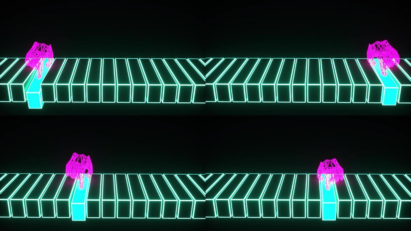 化学兄弟弹钢琴素材及C4D工程