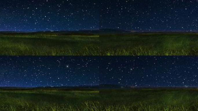 唯美夜空蒙古草原夜景