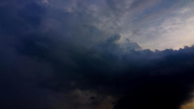 风暴暴雨天空乌云密布大气片头