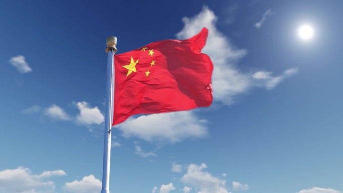 高清实拍国旗