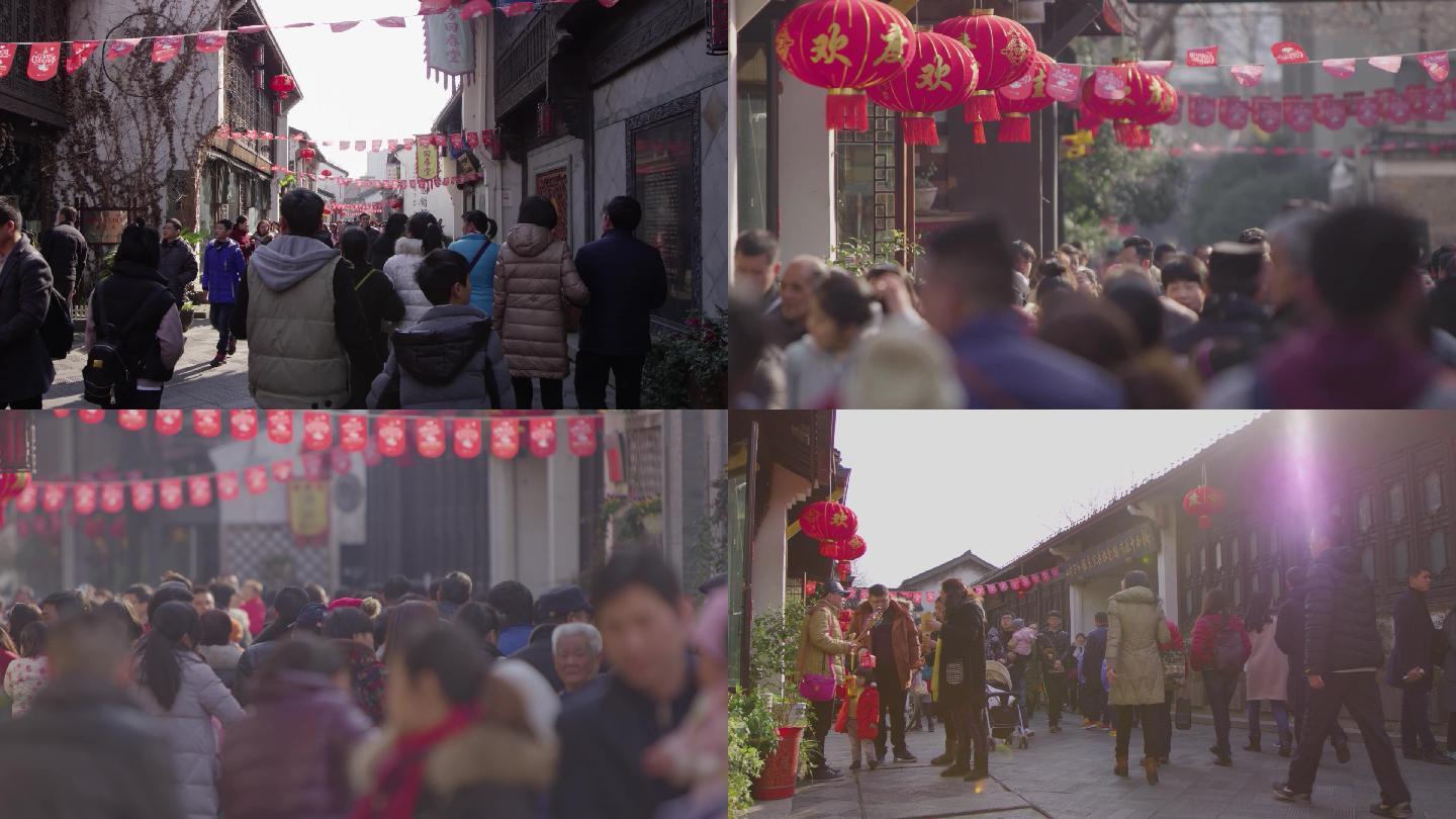 杭州景区旅游升格人流人群城市生活