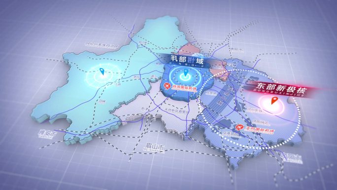 成都地图规划-东部新区规划_AE模板