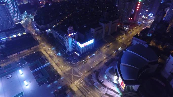 高清航拍沈阳各地方夜景