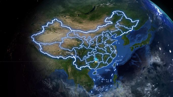桂林市地球定位俯冲地图