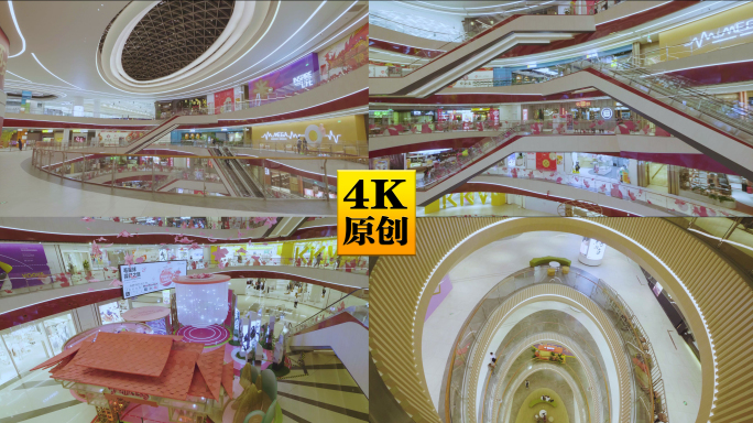 (4K原创)繁华商场购物中心