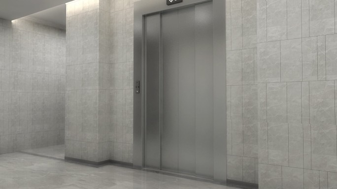 过道电梯入户电梯间电梯开门