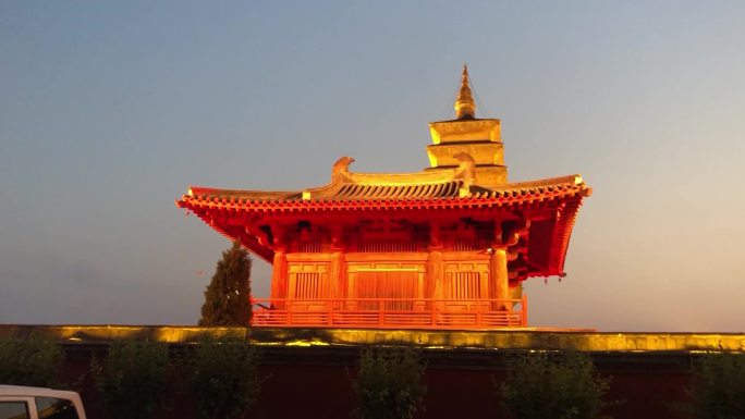 唯美中国古建筑夜景高清实拍视频素材