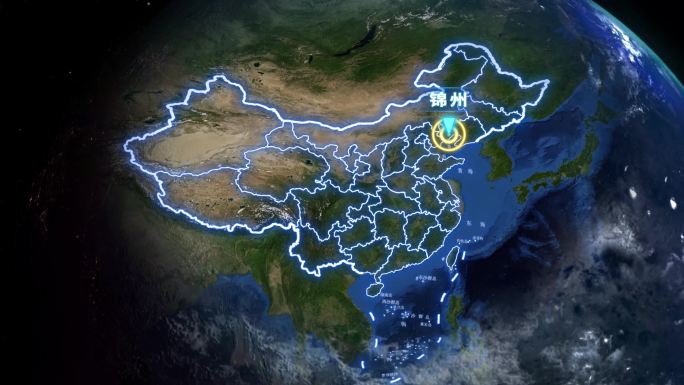 锦州市地球定位俯冲地图