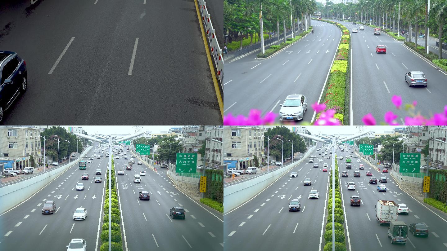 车流-交通（4K）-城市发展-上班高峰期