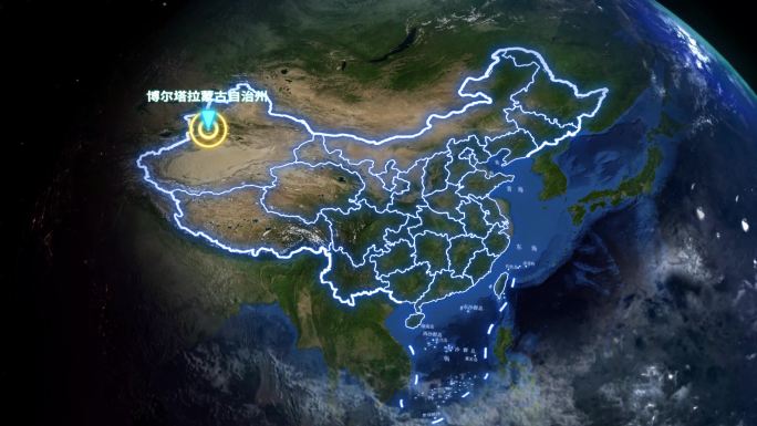 博尔塔拉蒙古自治州地球定位俯冲地图