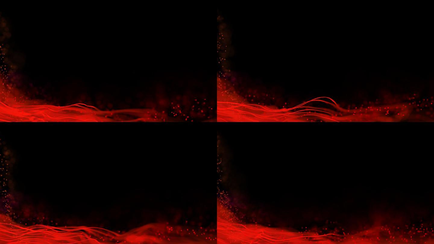 【透明通道】红绸粒子边框-循环