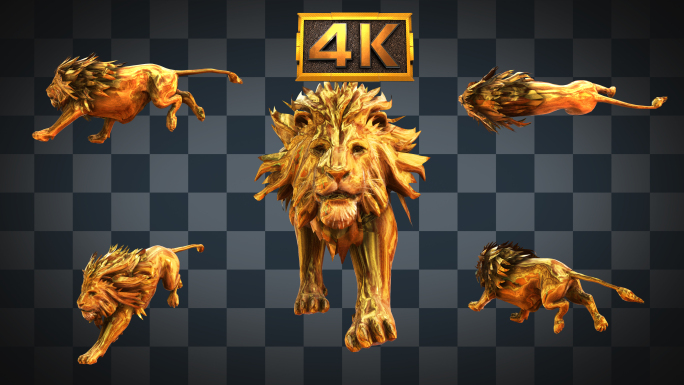 【4K】5组金狮子