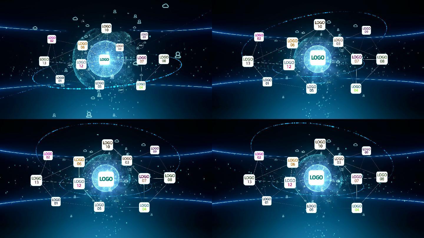 科技分类logo展示AE模板
