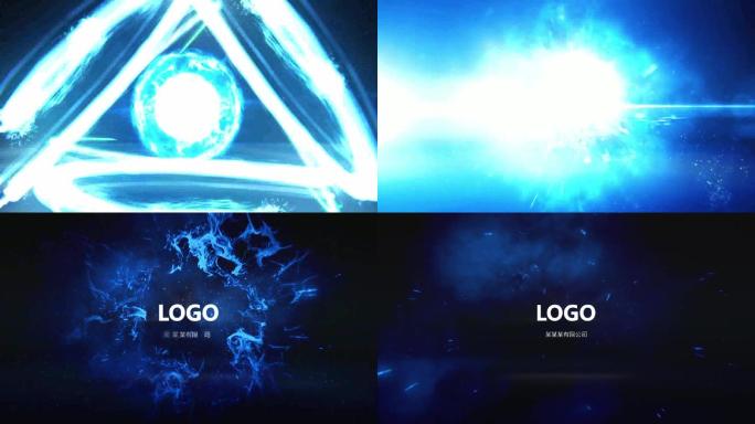 logo演绎科技蓝色酷炫光效