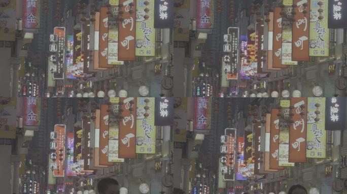 广州北京路夜景霓虹灯