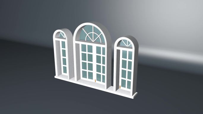 C4D欧式圆窗3D模型