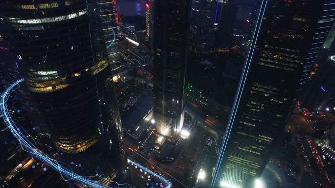 上海夜晚科技元素特效