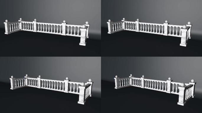 C4D欧式栏杆3D模型
