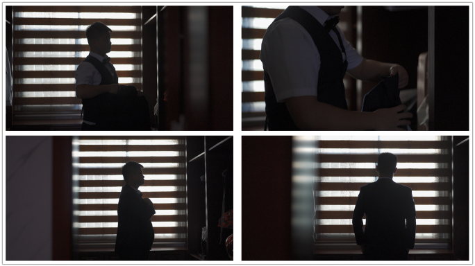 男人背影-衣帽间穿西装