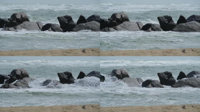 海浪礁石-4k视频（原创）