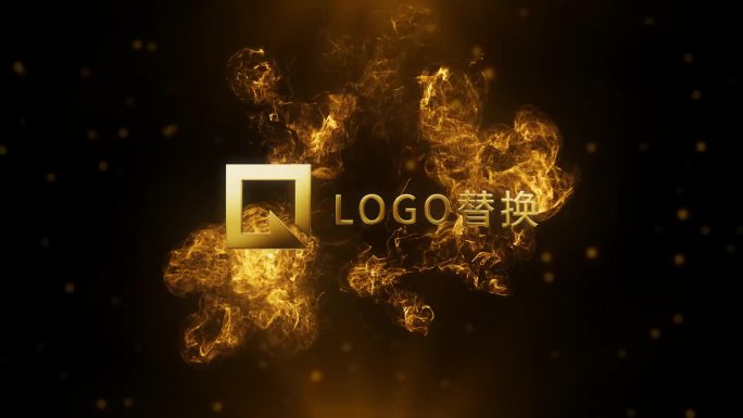 冲击感金色logo展示