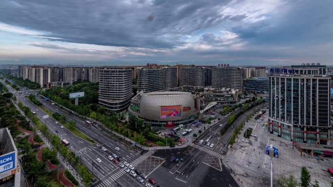 成都鹏瑞利青羊广场延时素材