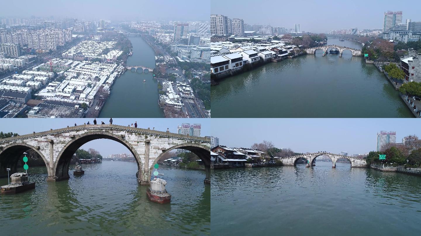 杭州拱宸桥雪景