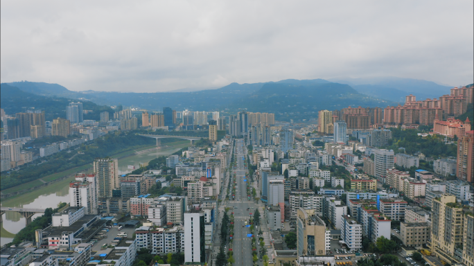 【4K】大气巴中市航拍