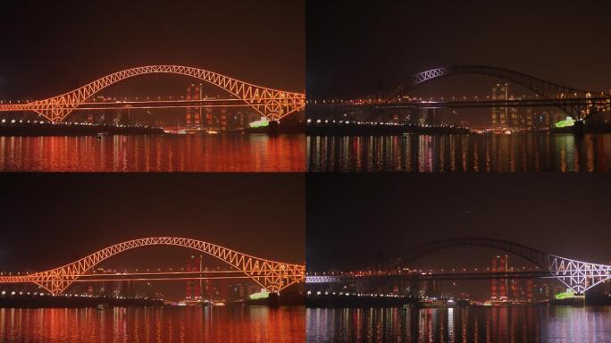 重庆朝天门大桥夜景延时视频