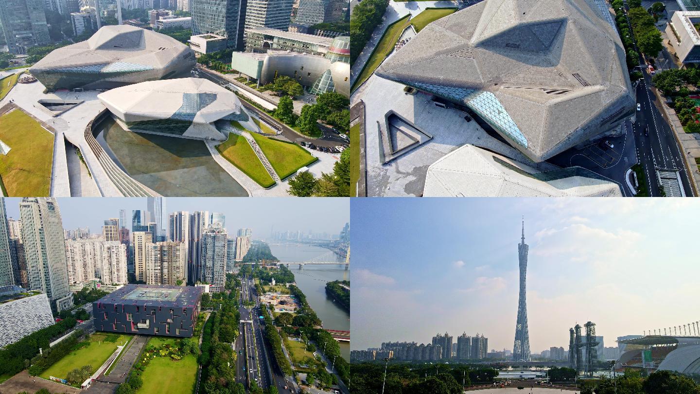 广州标志性建筑总汇4k航拍