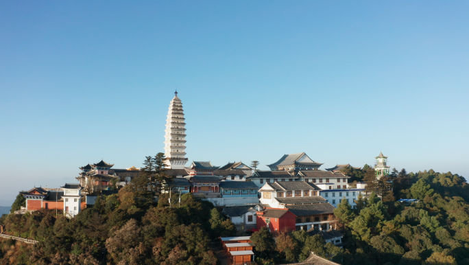 【4K】云南大理宾川鸡足山金顶寺航拍