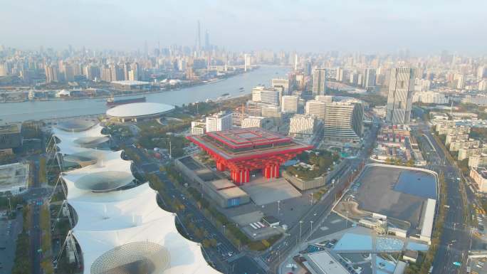 【4K】上海世博会中国馆/展览馆4k航拍