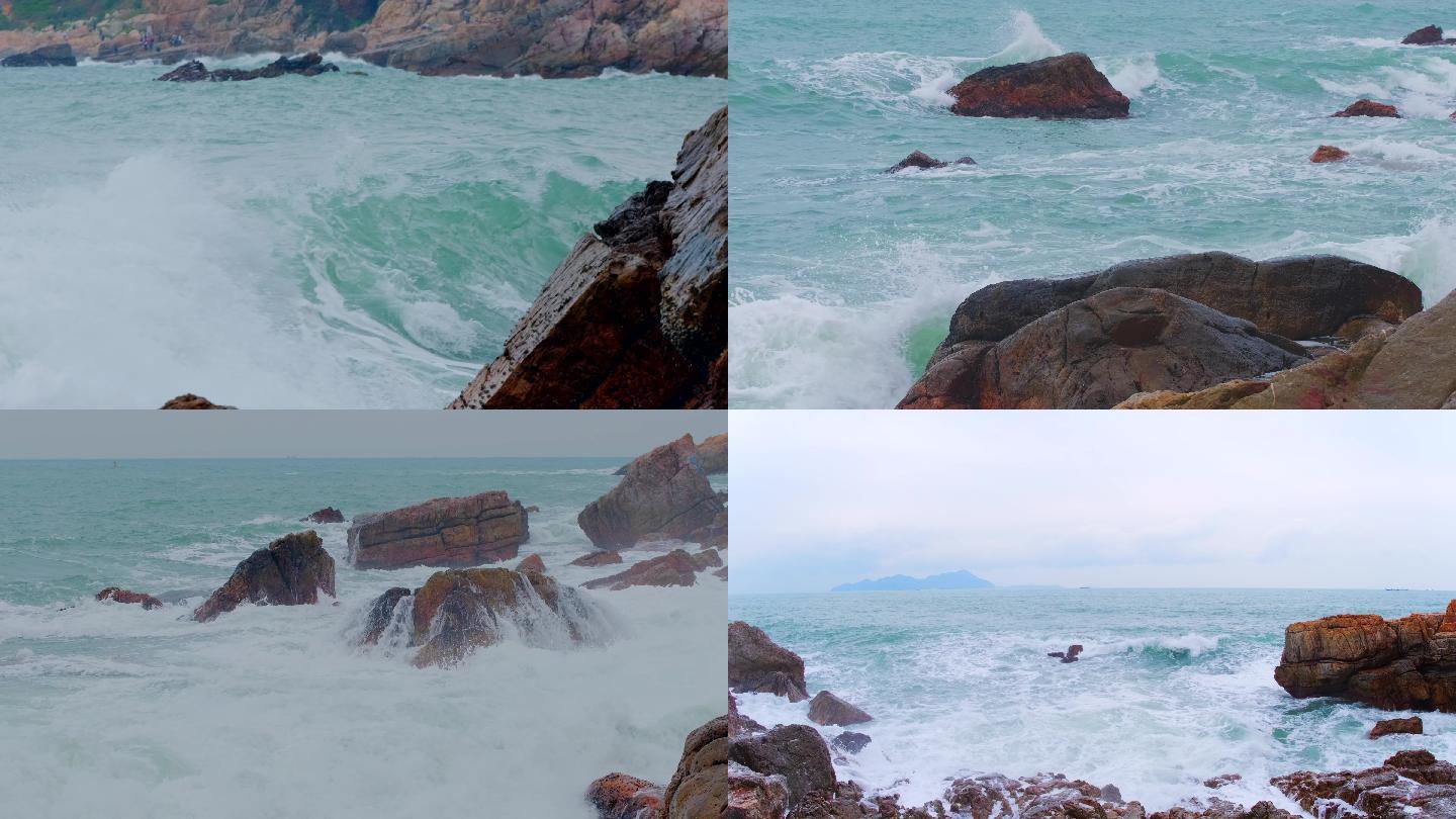 海滩海浪沙滩海岸线风景海水海边素材