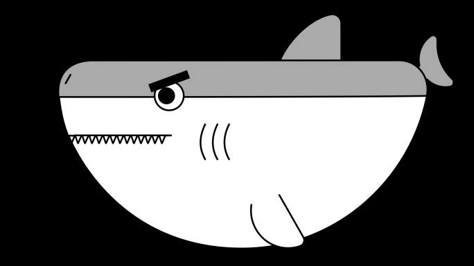 4K-游动的鲨鱼-alpha通道