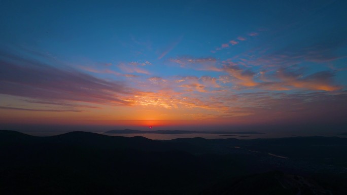 4K苏州西山太湖日出延时摄影