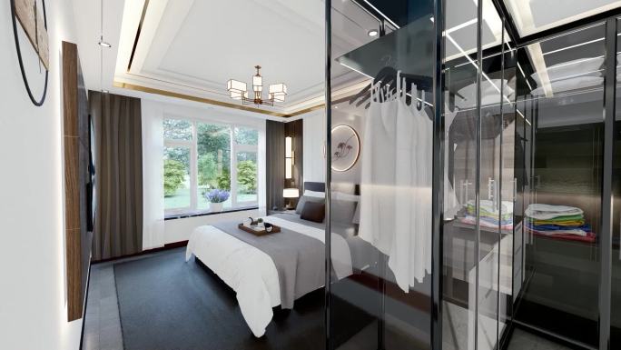 新中式家装建筑漫游3d效果图三维空间
