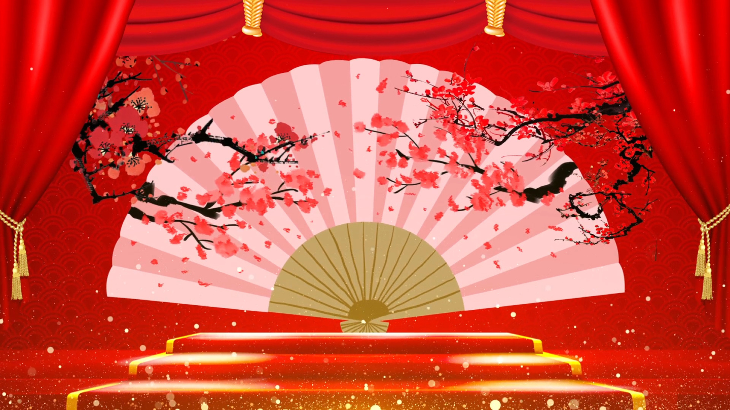 喜庆戏曲相声中国风评书快板背景视频