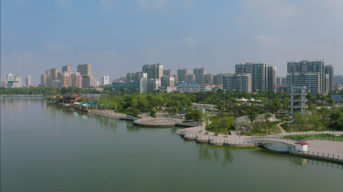 【4K】聊城市水城广场航拍