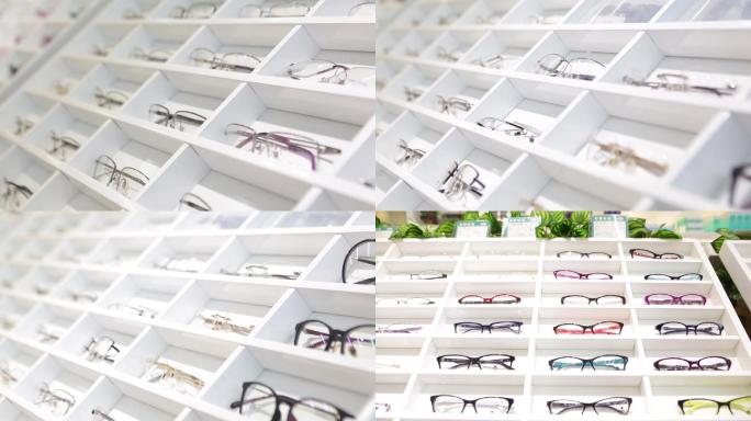眼镜店眼镜展示视频素材镜片视频素材镜框