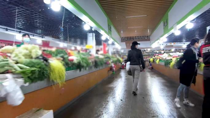 农贸市场、菜市场买菜、戴口罩疫情防控
